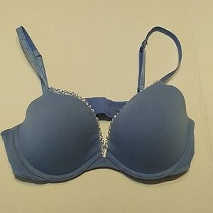 Victoria's Secret Cotton Lingerie Push Up Bra 36C blue